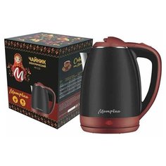 Чайник матрёна MA-122 электрический (1,8 л) стальной черный