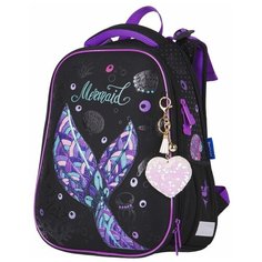 Berlingo ранец Expert Mermaid, черный/фиолетовый