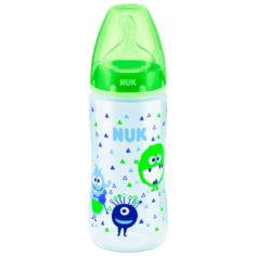 NUK First Choice Plus Бутылочка из полипропилена с соской из силикона разм. M, 300 мл, с рождения, зеленый
