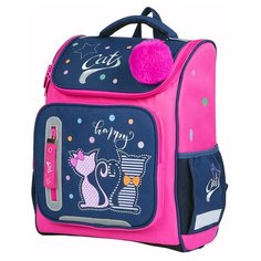 Berlingo ранец Classic Happy Cats, розовый/синий
