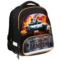 Berlingo ранец Modern Tank, черный/красный