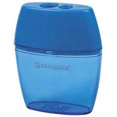 Точилка Brauberg DIAMOND DUAL с контейнером, пластиковая, овальная, 2 отверстия (226941)
