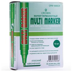CROWN набор маркеров Multi Marker Chisel,зеленый, 12 шт. (CPM-800CH)