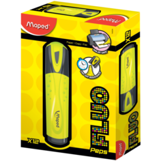 Maped Набор текстовыделителей Fluo Peps Classic (742534 3) желтый, 12 шт, желтый