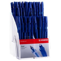 Дисплей шариковых ручек Stabilo "Liner 808", 80шт., синие, 0,7мм, 181061