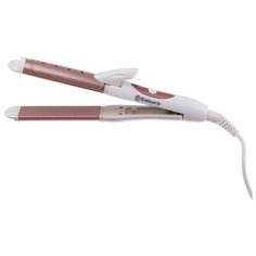 Стайлер Sakura SA-4412WG, 42 Вт, 2 в 1, 190ºС, пластины 25х95 мм, керамика, бело-розовый 5301915
