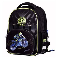 Berlingo ранец Profi Moto Speed, синий/зеленый/черный