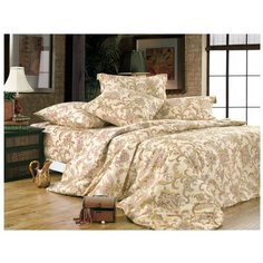 Постельное белье евростандарт СайлиД A-120, поплин, 2 наволочки 70 х 70 см, бежевый