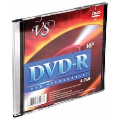 Диск DVD-R VS, 4,7 Gb, 16x, Slim Case, VSDVDRSL01