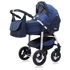 Универсальная коляска RANT Fenix Len 2 в 1, темно/синий 01, цвет шасси: белый РАНТ