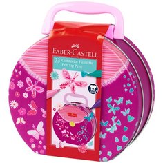 Faber-Castell Набор фломастеров Connector Нandbag, 33 шт. в металлическом кейсе, 155537
