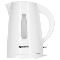 Чайник электрический Gelberk GL-460, 1,7л, 1850Вт, пластик, белый