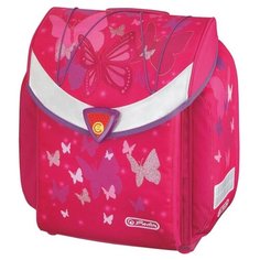 Ранец "Flexi Pink Butterfly" 39*36*22 см, 2 отделения, анатомическая спинка Herlitz