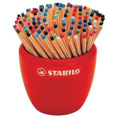 Набор капиллярных ручек Stabilo "Point 88" 47цв., 150шт., 0,4мм, керамический горшок, 186274