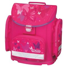Ранец "Midi Pink Butterfly" 38*37*22 см, 2 отделения, эргономичная спинка, цена за штуку, 201335 Herlitz
