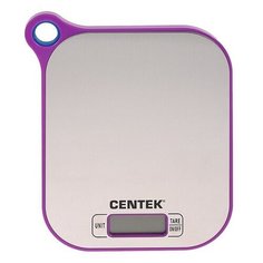 Кухонные весы CENTEK CT-2461 серебристый/фиолетовый