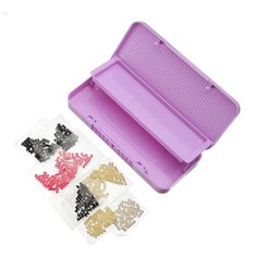 Пенал пластиковый с мозаикой лего и кодовым замком Mazari "Cross" фиолетовый