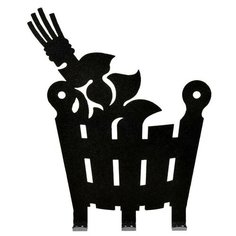 Вешалка металлическая Банные штучки Веник и ушат 3 крючка 11x135 см (32493)