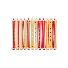 Коклюшки OLLIN Professional 396734 (9 мм) 12 шт. красный/желтый