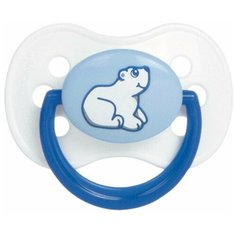 Пустышка круглая, CANPOL, Animals, 0-6 месяцев, синий