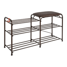 Подставка для обуви ЗМИ (обувница), 3 полки, с сиденьем