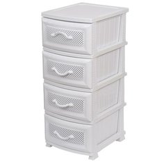 Комод "Дельфин" 4 ящика белый РОССПЛАСТ