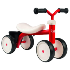 Беговел, Smoby, самый первый, с 4 бесшумными колесами, красный