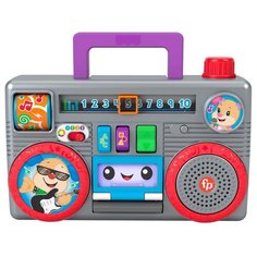 Развивающая игрушка Fisher-Price Смейся и Учись. Веселый бумбокс GYB99, серый