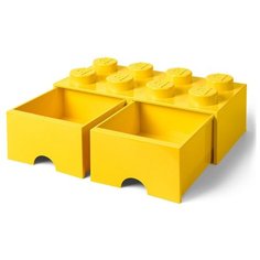 Ящик LEGO для хранения 8 выдвижной Storage brick желтый