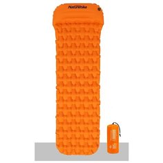 Коврик туристический с подушкой Naturehike Ultralight lightweight TPU Camping Air Mattress оранжевый