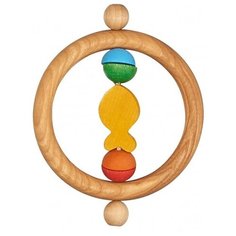 Погремушка Грызунок Рыбка в колечке Wood Fun