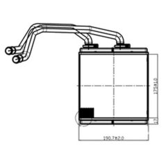 Радиатор печки Luzar LRh 14JD для Nissan Qashqai I, X-Trail