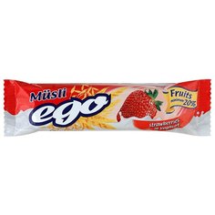 Злаковый батончик Ego Клубника в йогурте 22 г ЭГО
