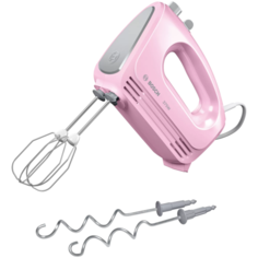 Миксер Bosch MFQ 2210, розовый/серый