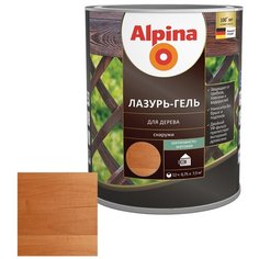 Краска алкидная Alpina Лазурь-гель для дерева полуматовая рябина 0.75 л