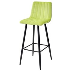 Барный стул DERRY (2 штуки) / стебелек перца, велюр, черный металлический каркас / стул М-Сити для кухни, для гостиной, для бара (Акция) / G108-26 / М-City