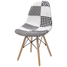 Стул MODERN ( 2 штуки) / ткань, деревянные ножки / М-Сити для кухни, для гостиной (Акция) / 623C PATCHWORK-BW / М-City