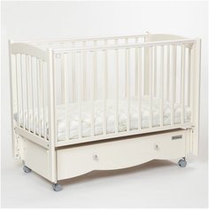 Детская кроватка для новорожденных Pocket 120х60 см, с маятником и ящиком, цвет ваниль, из массива бука. Mr Sandman