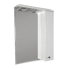 Зеркальный шкаф AQUATON Лиана 60 1A162702LL01R 600x145x850 правый, подсветка, выключатель, розетка, Акватон