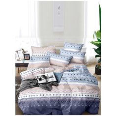 Постельное белье Simple House "Лурей" евро на молнии Наволочка 50х70 см 2 шт Простынь 240х215 см Пододеяльник 200х215 см