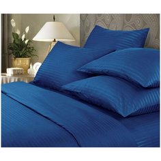 Комплект постельного белья Verossa stripe-sateen "Indigo" (синий), евро