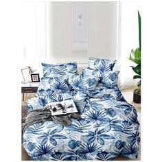 Постельное белье Simple House "Камила" 1,5-сп на молнии Наволочка 50х70 см 2 шт Простынь на резинке 90х200 см Пододеяльник 145х215 см