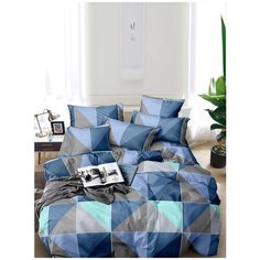 Постельное белье Simple House "Ривер" 1,5-сп на молнии Наволочка 50х70 см 2 шт Простынь 150х215 см Пододеяльник 145х215 см