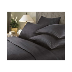 Комплект постельного белья Verossa stripe-sateen "Black", двуспальный