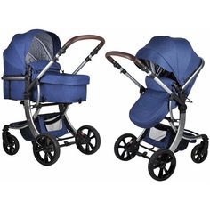 Коляска трансформер Aimile Original New Silver (Синий Океан NDS-5) Farfello