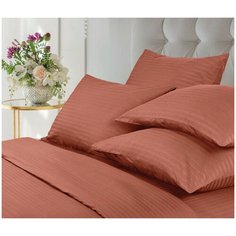 Комплект постельного белья Verossa stripe-sateen "Terracotta", двуспальный