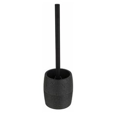 Ершик с подставкой BLACKSTONE, черный, PERFECTO LINEA (Материал: НАТУРАЛЬНЫЙ КАМЕНЬ, полирезин, нерж. сталь) (35-005035)