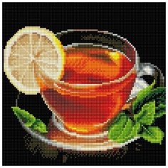 Алмазная мозаика "Чай с лимоном", 30x30 см Molly