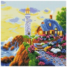 Алмазная мозаика "Сказочный маяк", 30x30 см Molly