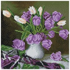 Алмазная мозаика "Букет с тюльпанами", 30x30 см Molly